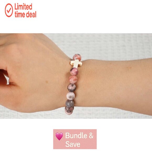 12-Piece Agate Christian Bracelet Set with Bible Verse Cards - Picture 8 of 8